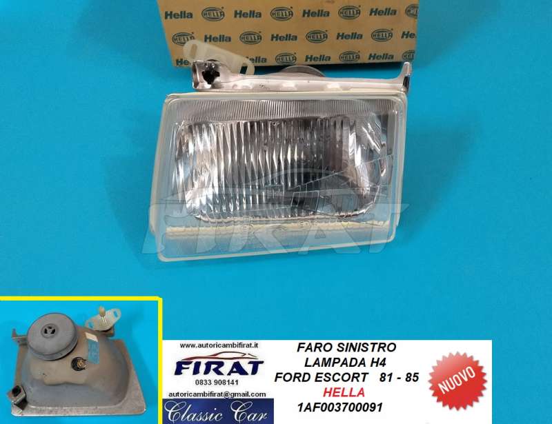 FARO FORD ESCORT 81 - 85 ANT.SX H4 HELLA